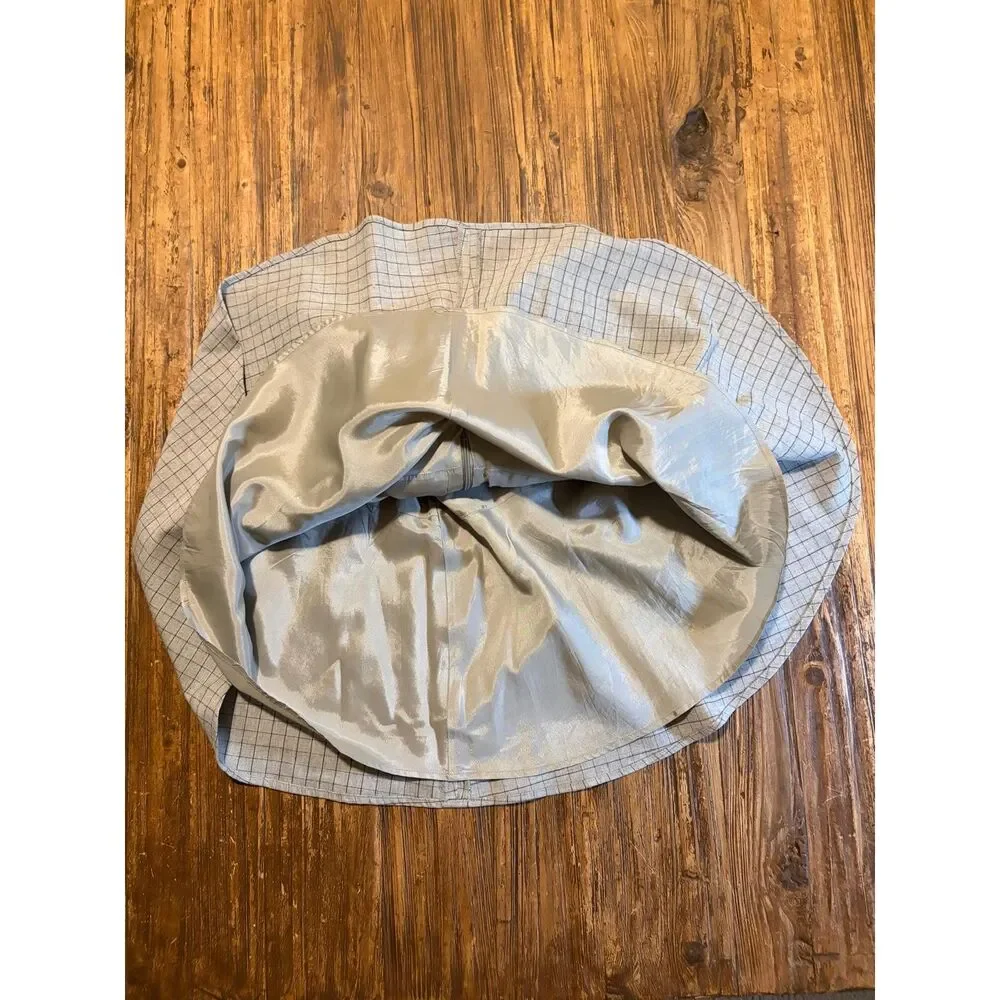 Lauren Ralph Lauren Gray Tattersall Check Fit & Flare Skirt Mini Size 4